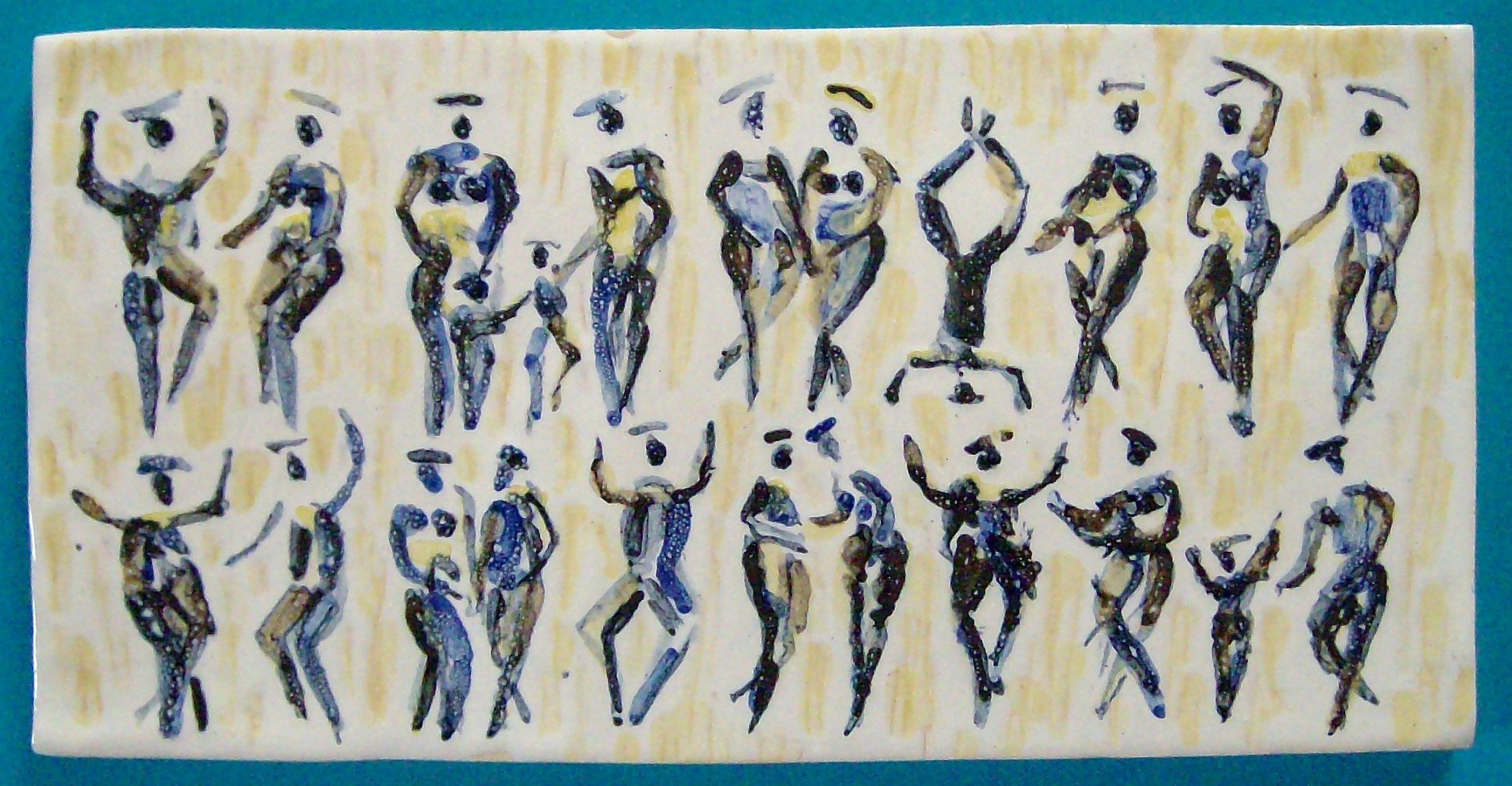 Figurenfries, 14 x 28 cm, Keramik, 1999